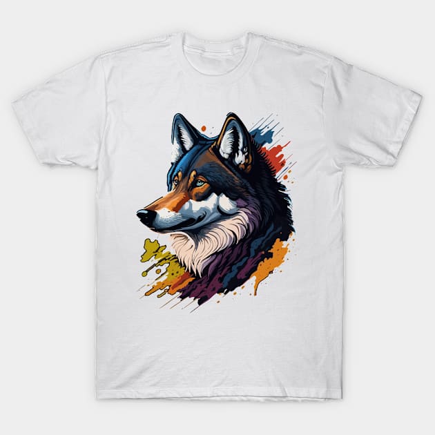 Wolf Portrait T-Shirt by SpriteGuy95